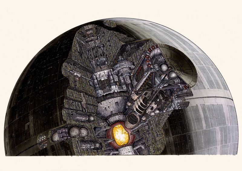 Illustration for article titled The amazing Star Wars vehicles and location cutaways by Hans Jenssen